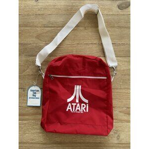 VINTAGE NEW ATARI TOTE Shoulder BAG OMICRON Nylon 13”x14” Three Compartments